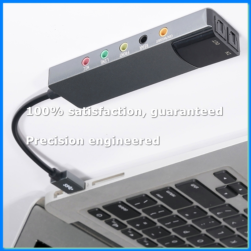 Sound Card Usb - 6-in-1 USB External Optical Sound Card