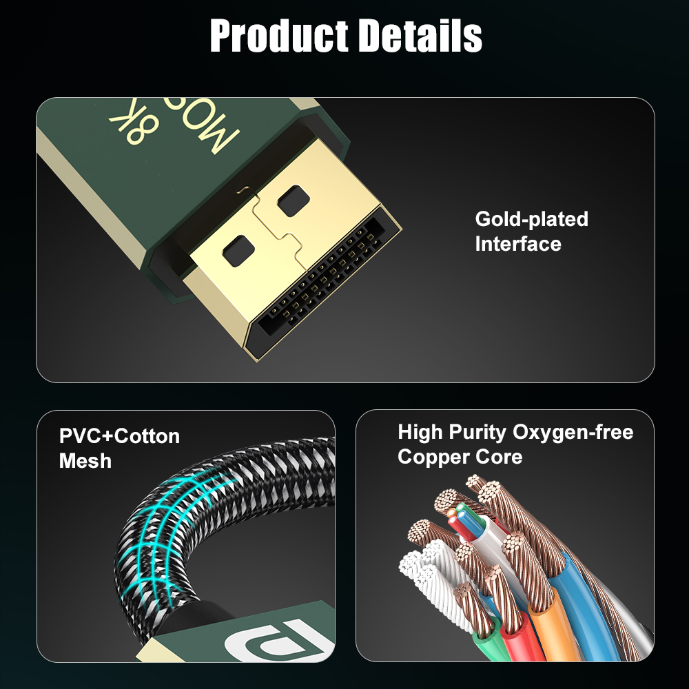 MOSHOU DisplayPort 2.0 Cable D - Pc Zotac Gaming recension och pris